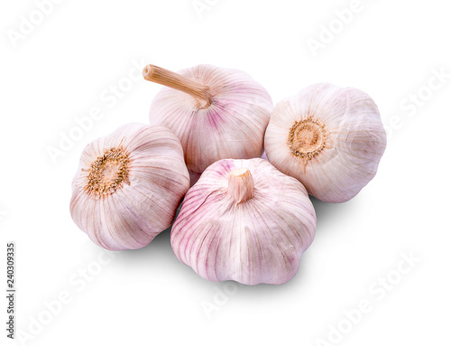 garlic isolated on white background