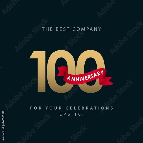 100 Year Anniversary Vector Template Design Illustration