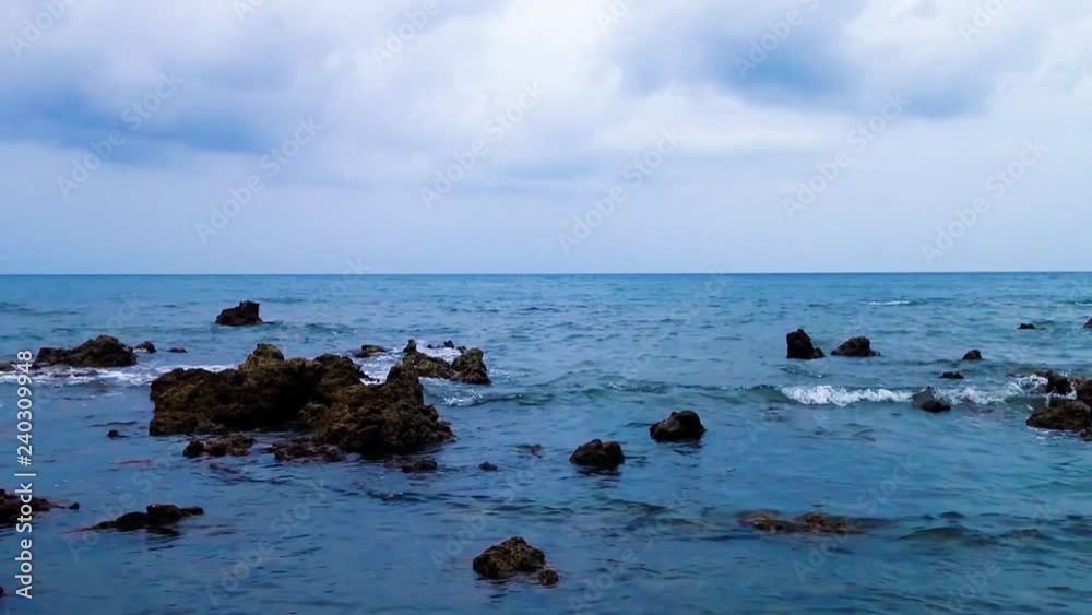 Fishing Beach Scenery With Large Number Of Coral Reefs At Umeanyar Village, North Bali, Indonesia Fishing Beach Scenery With Large Number Of Coral Reefs At Umeanyar Village, North Bali, Indonesia