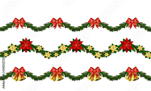 Christmas horizontal seamless background