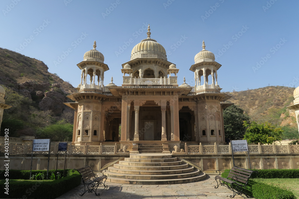Beautiful quiet cenotaphs in Jaipur, India