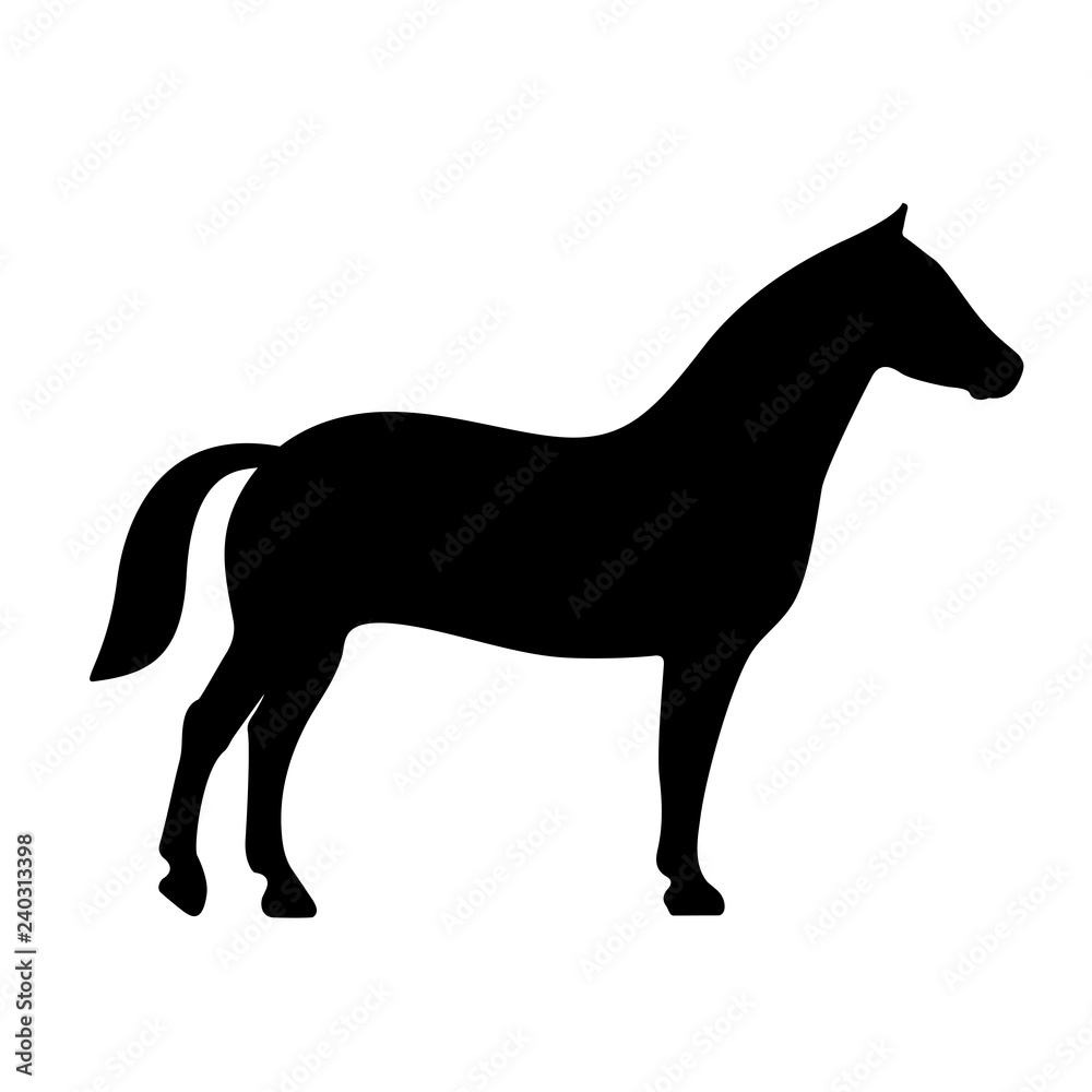 Horse silhouette vector icon