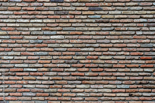Background old vintage brick wall texture  closeup