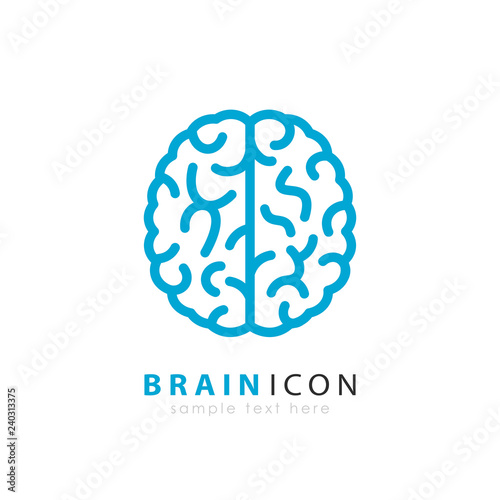 Human brain vector logo