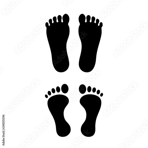 Human foot print icon