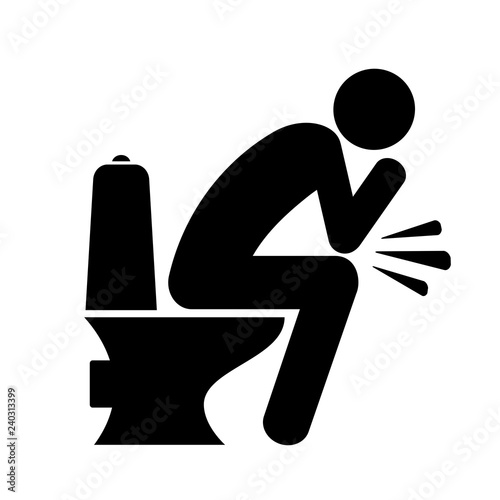 Man in wc vector icon