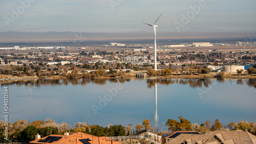 The California aqueduct supplying water to Los Angeles California. These pictures are taken north of Palmdale.  photo