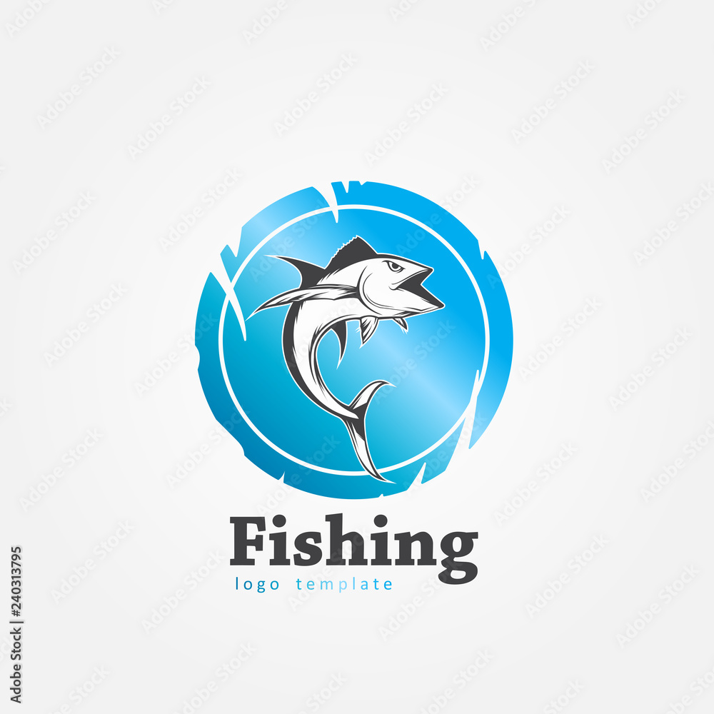 Fototapeta premium fishing logo template
