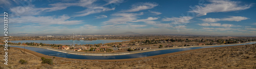 The California aqueduct supplying water to Los Angeles California. These pictures are taken north of Palmdale. 