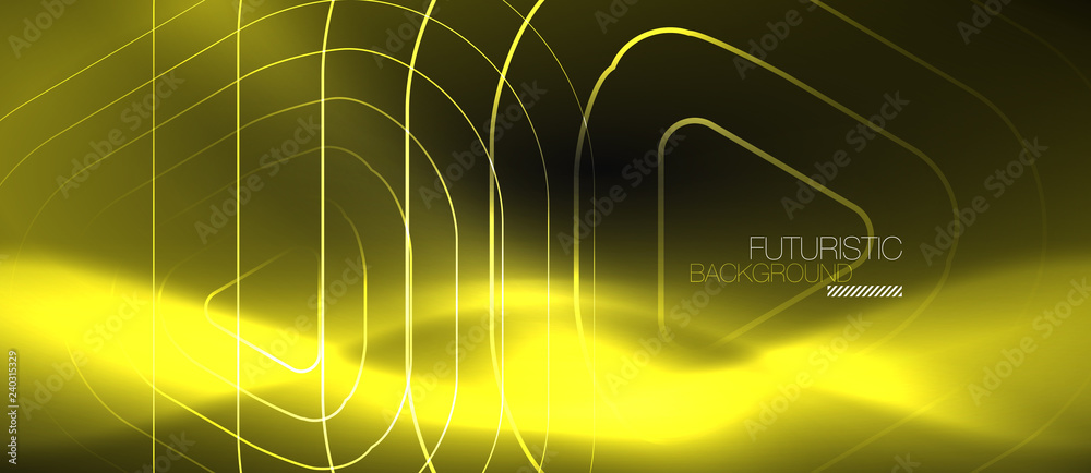 Dark black abstract background with neon colors and lines Dark black abstract background with neon colors and lines