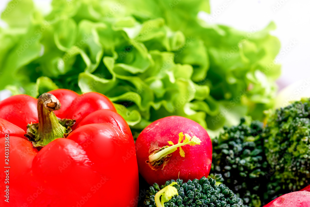 a fresh group of vegetables on white background a fresh group of vegetables on white background