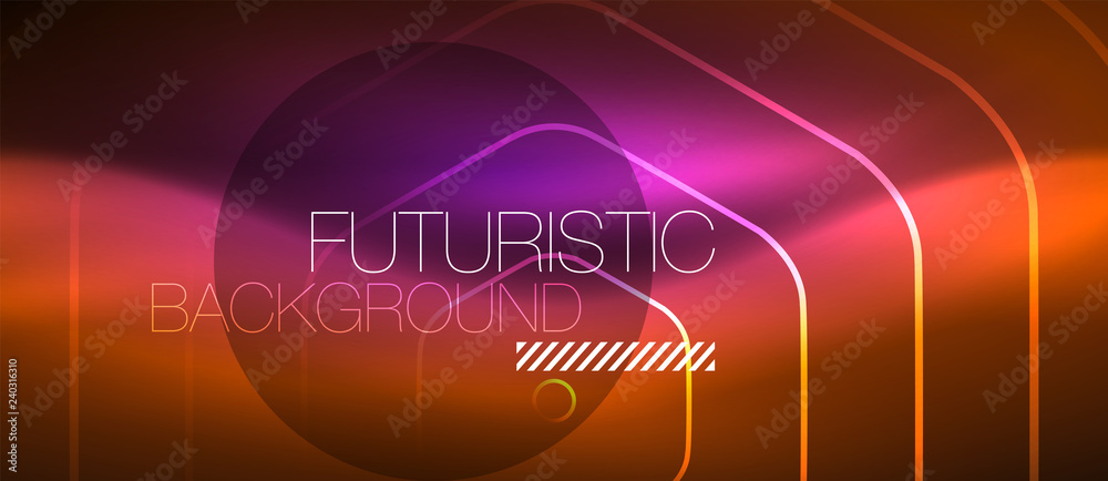 Neon glowing wave, magic energy and light motion background. Vector wallpaper template Neon glowing wave, magic energy and light motion background. Vector wallpaper template