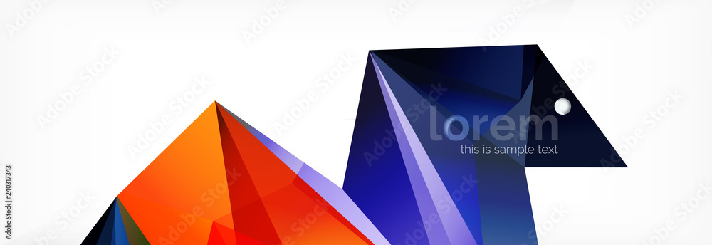 Modern geometric background. Poster template with polygonal elements Modern geometric background. Poster template with polygonal elements