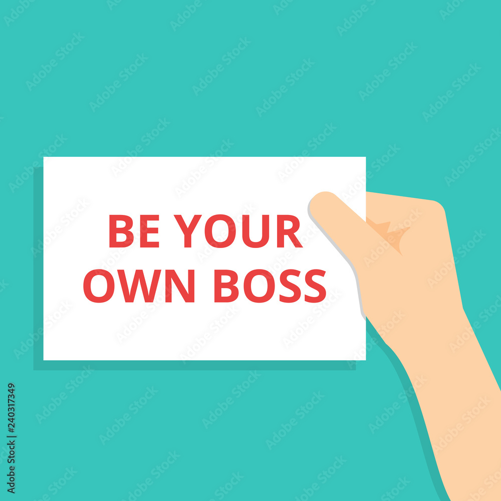 Word writing text Be Your Own Boss. Word writing text Be Your Own Boss.
