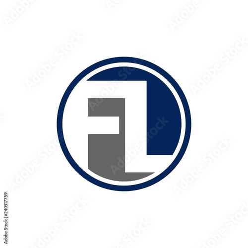Initial FL letter logo design isolated on white background