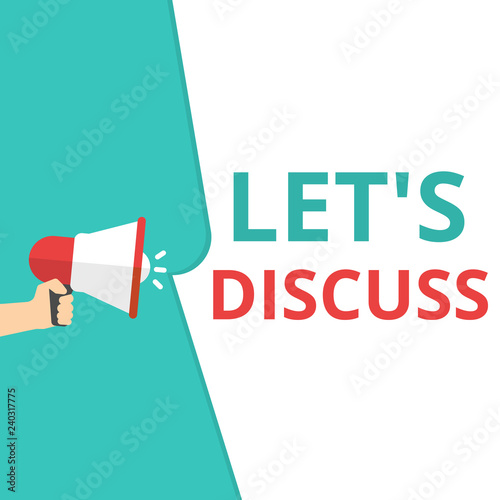Conceptual writing showing Let s is Discuss.