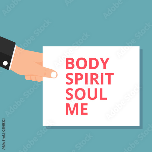 text writing Body Spirit Soul Me.