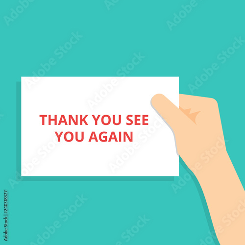 Word writing text Thank You See You Again.