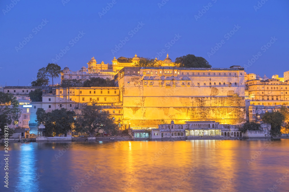 Udaipur City Palace in Rajasthan state of India