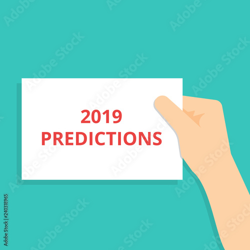 Handwritten text showing 2019 Predictions.