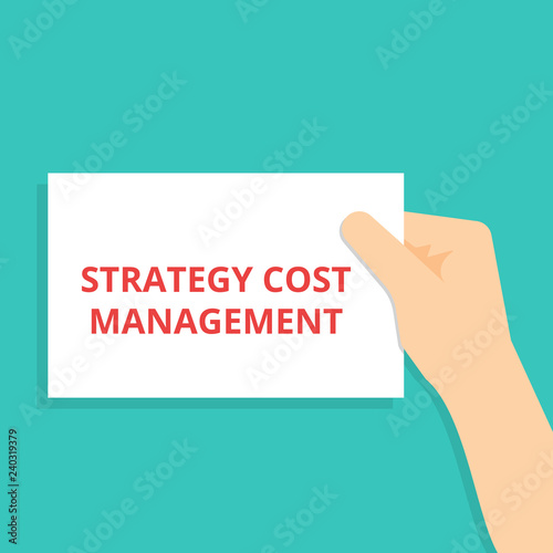 Word writing text Strategy Cost Management.