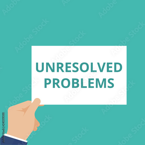 Word writing text Unresolved Problems.