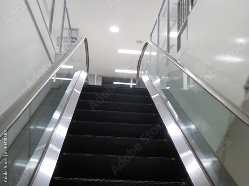 A down escalator