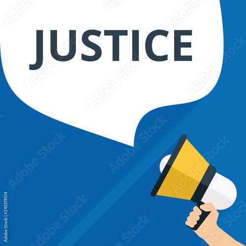Text sign showing Justice.