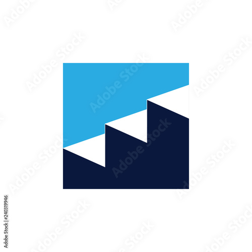 staircase process concept logo vector