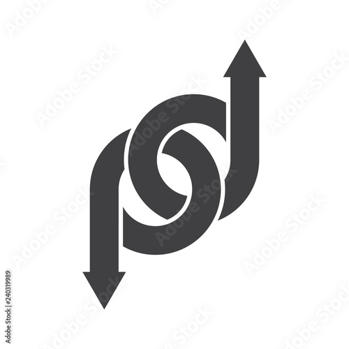 Free Download letters pd linked arrows logo vector - GFXLoad