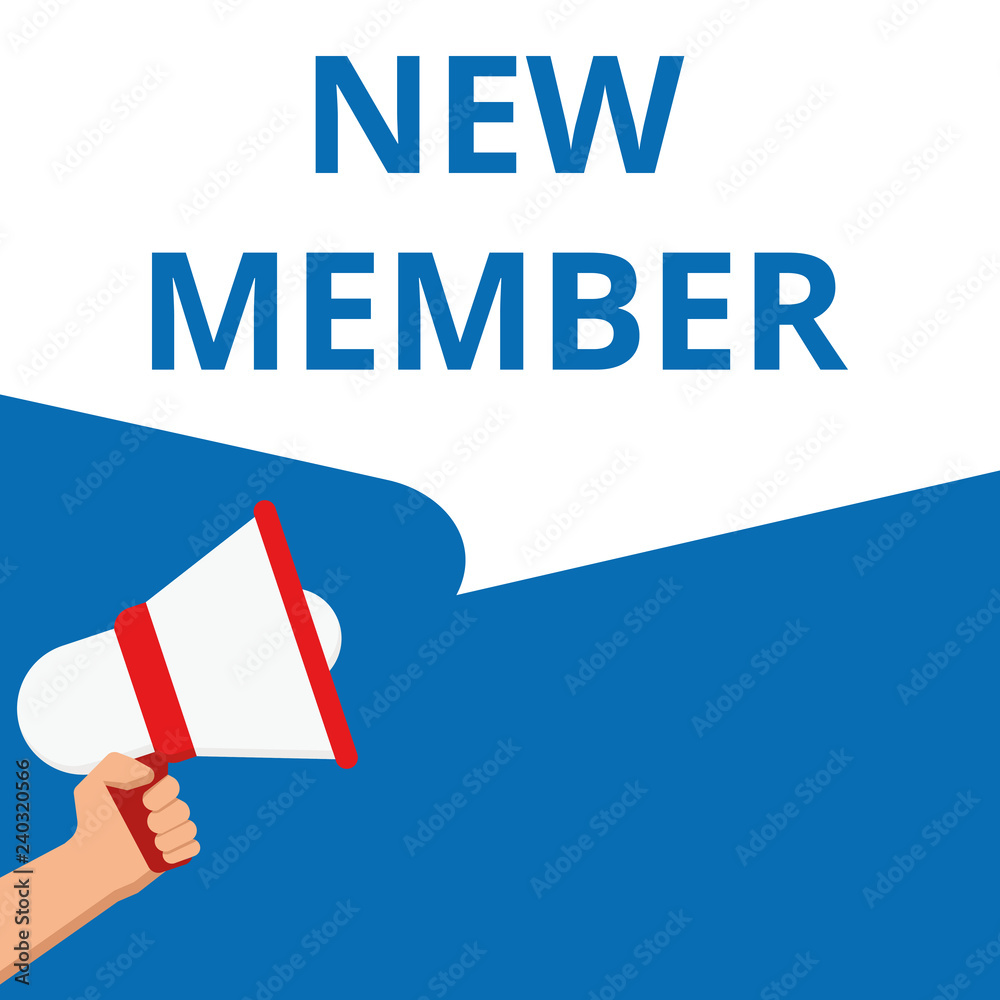 Conceptual writing showing New Member. Conceptual writing showing New Member.