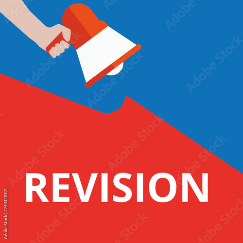 Word writing text Revision.