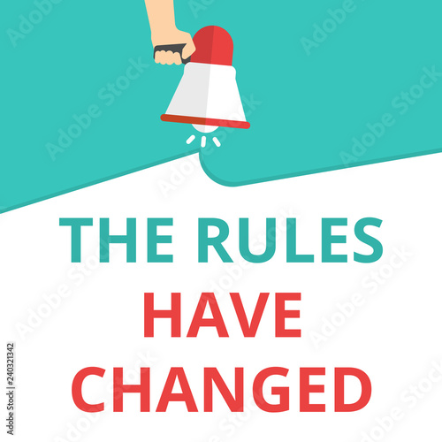 Принти на полотні Writing note showing The Rules Have Changed.