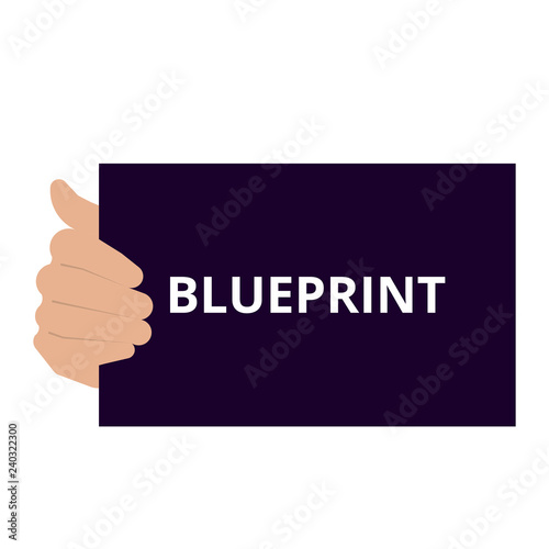 Writing note showing Blueprint.