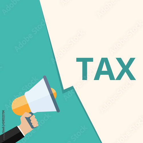 Writing note showing Tax.