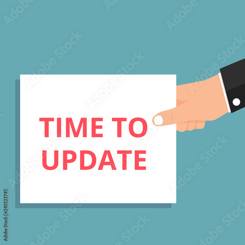 Writing note showing Time To Update.