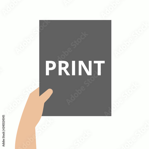 Conceptual writing showing Print.