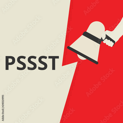 Writing note showing Pssst..
