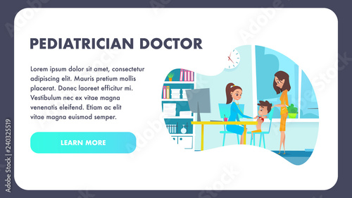 Pediatrician Doctor Specialist. Hospital Cabinet.