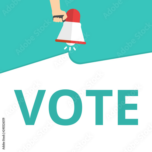 Text sign showing Vote.