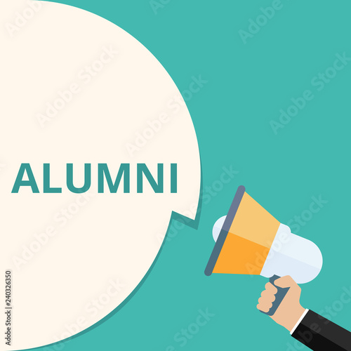 text writing Alumni.