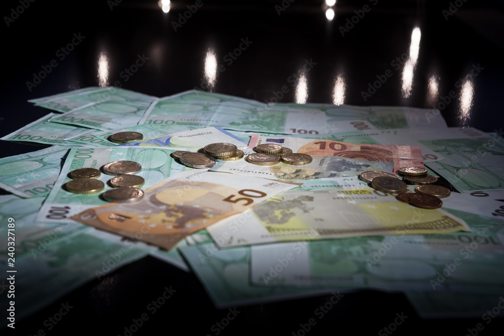 many euros in close up