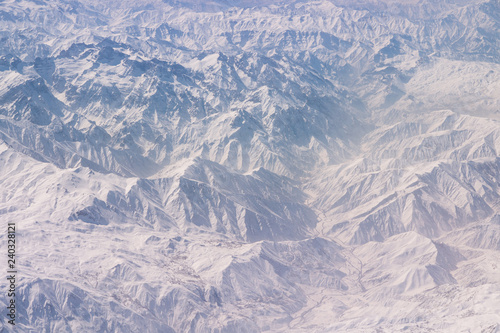 Unobtainable rocky mountains on the border between Iran and Turkey