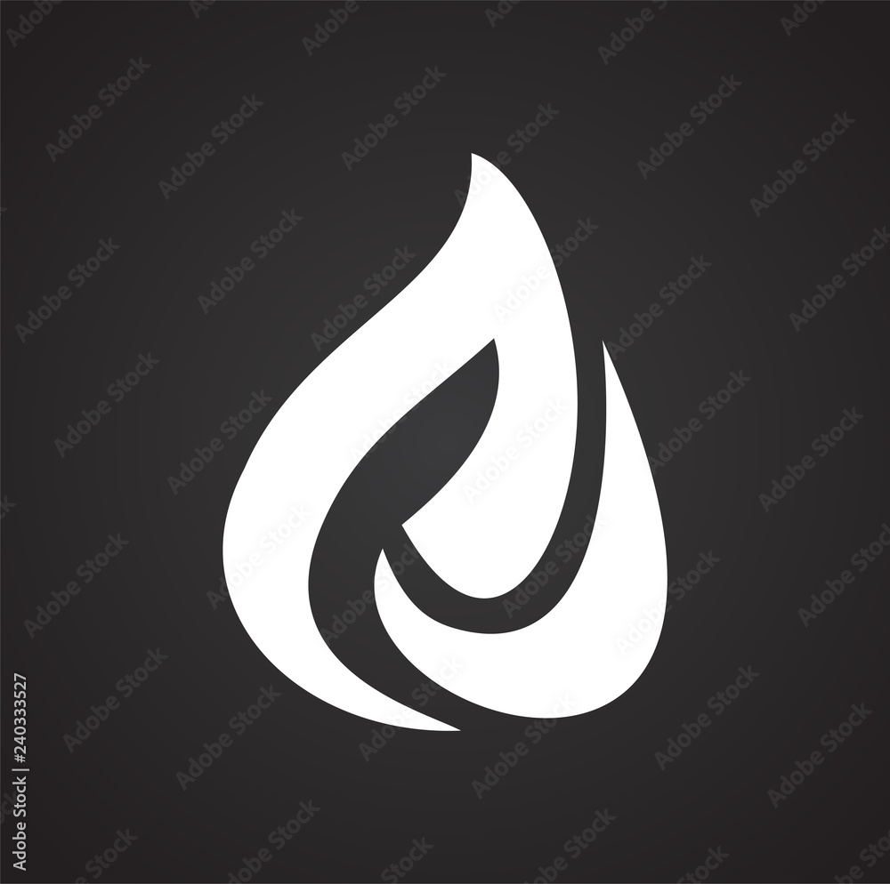 Flame icon on black background for graphic and web design, Modern simple vector sign. Internet concept. Trendy symbol for website design web button or mobile app Flame icon on black background for graphic and web design, Modern simple vector sign. Internet concept. Trendy symbol for website design web button or mobile app