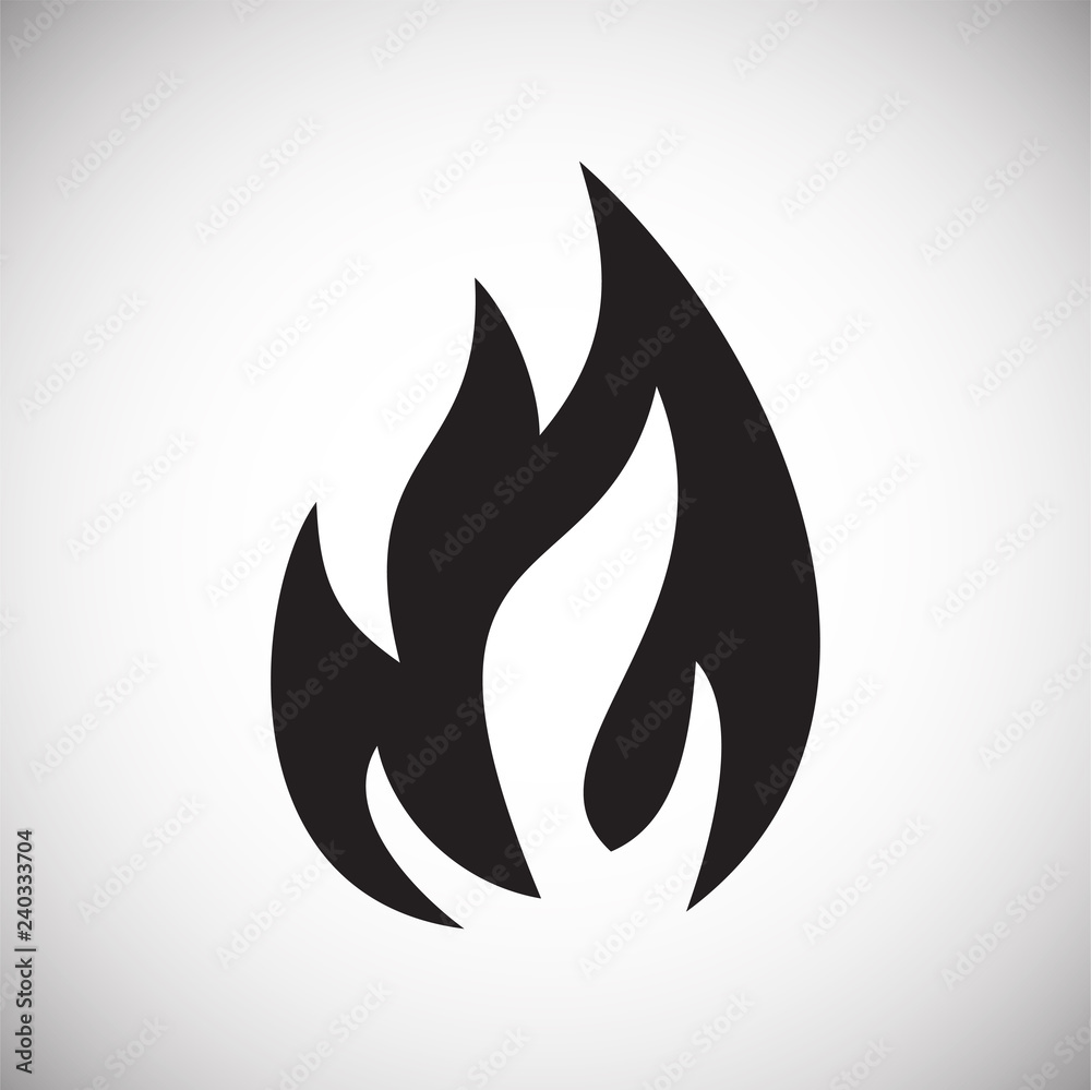 Flame icon on white background for graphic and web design, Modern simple vector sign. Internet concept. Trendy symbol for website design web button or mobile app Flame icon on white background for graphic and web design, Modern simple vector sign. Internet concept. Trendy symbol for website design web button or mobile app