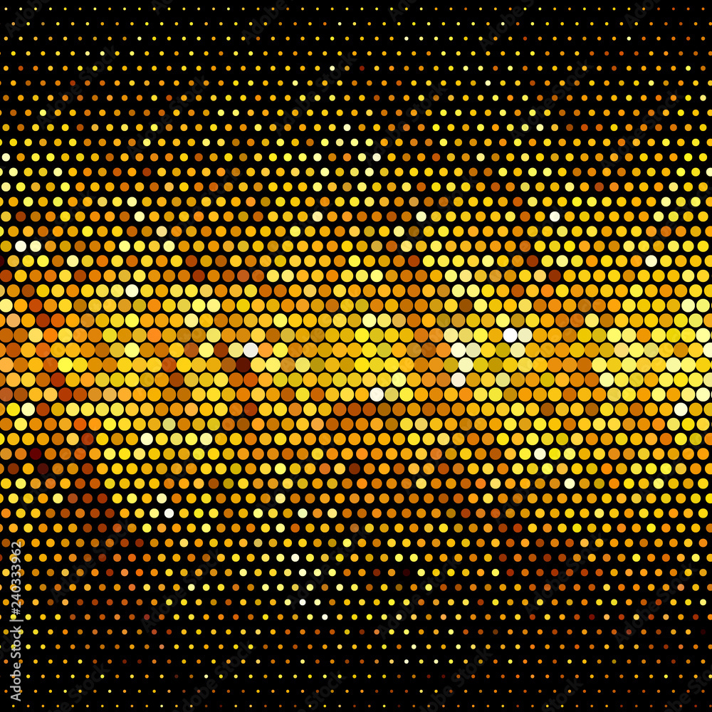 Panel with circles, dots, points of different shades of Golden color. Panel with circles, dots, points of different shades of Golden color.