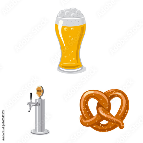 Vector illustration of pub and bar icon. Collection of pub and interior stock symbol for web.