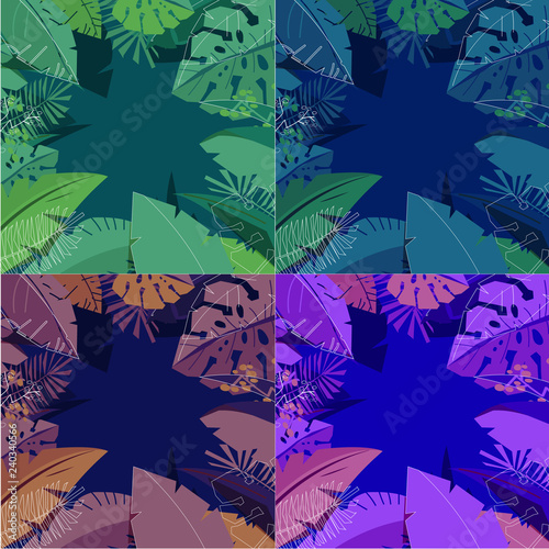 jungle background - vector
