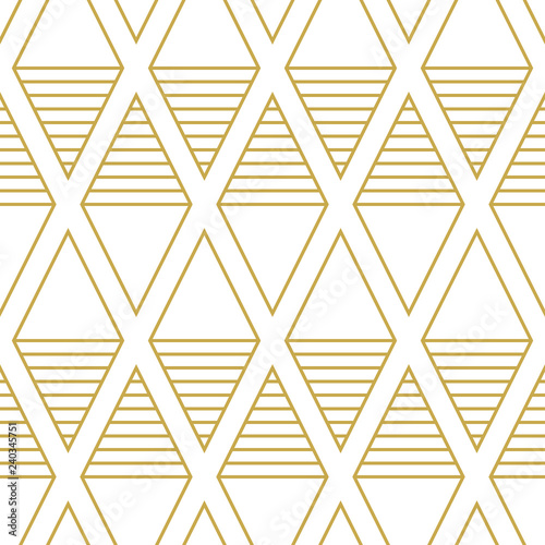 Stylish background with striped rhombuses. Seamless vector pattern