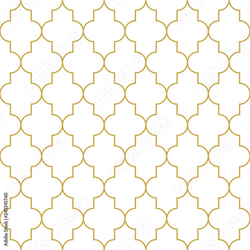 Oriental style quatrefoil ornament. Seamless vector pattern